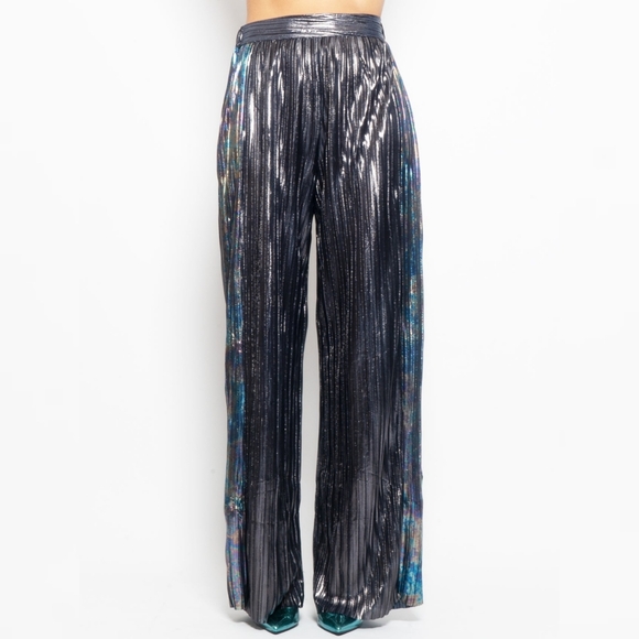 Free People Sabina Musáyev‎ Burnished Metal Pleated Laminate Dark Silver Set XL - Picture 2 of 16